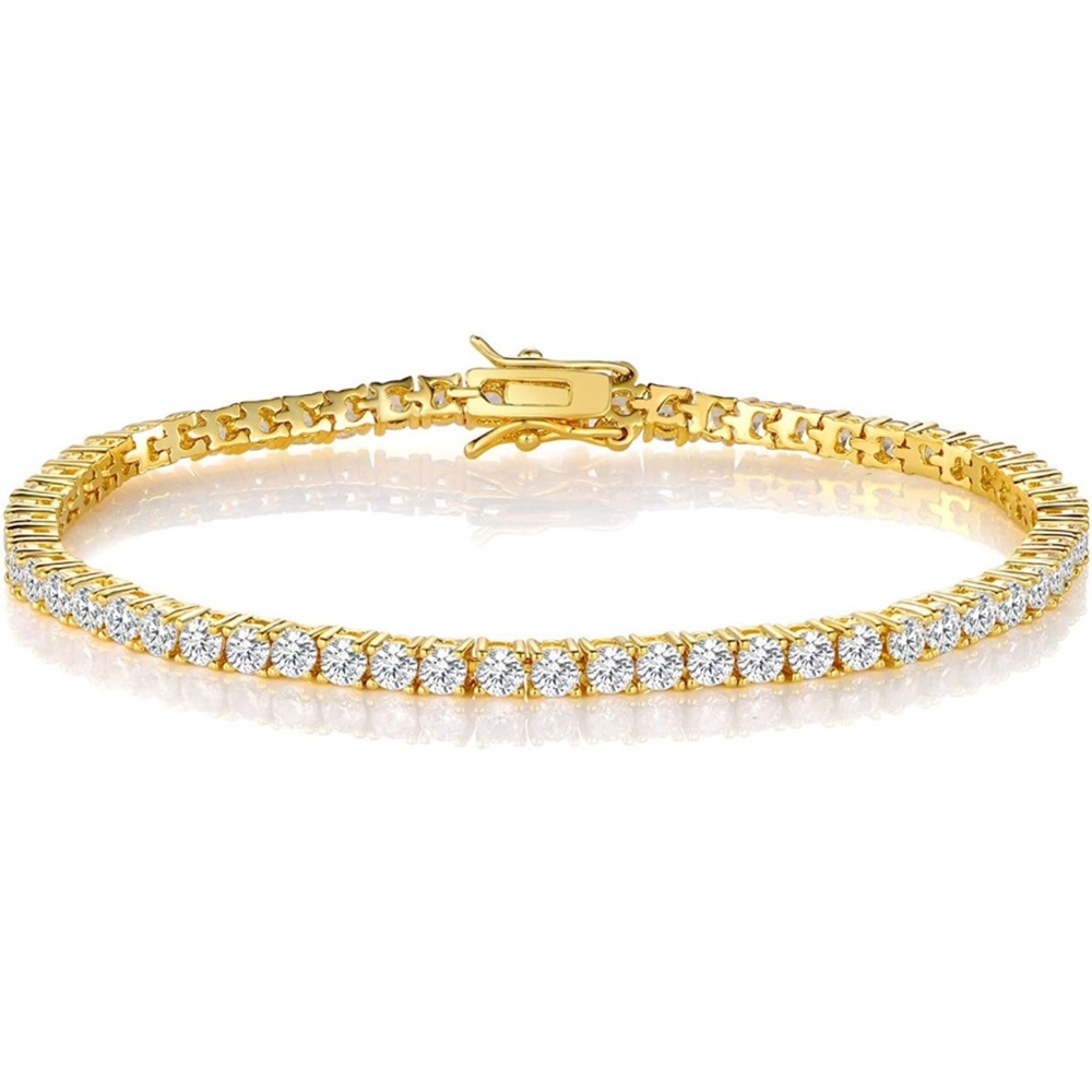 Gold plated tennis bracelet